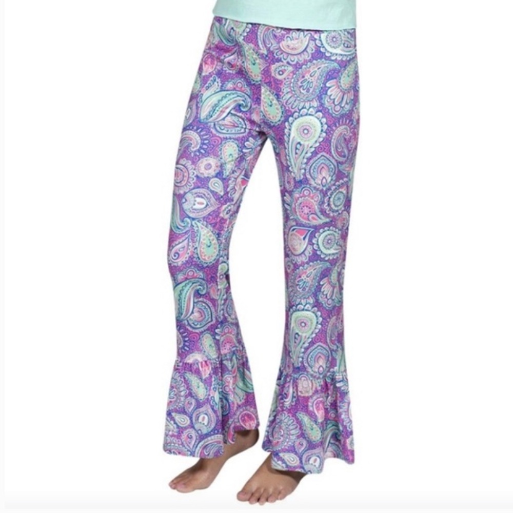 Simply southern print ruffle pants